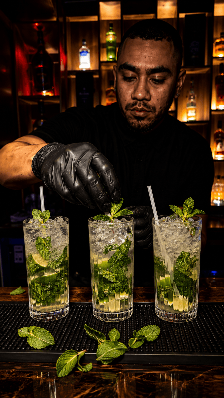 Mojitos recién servidos